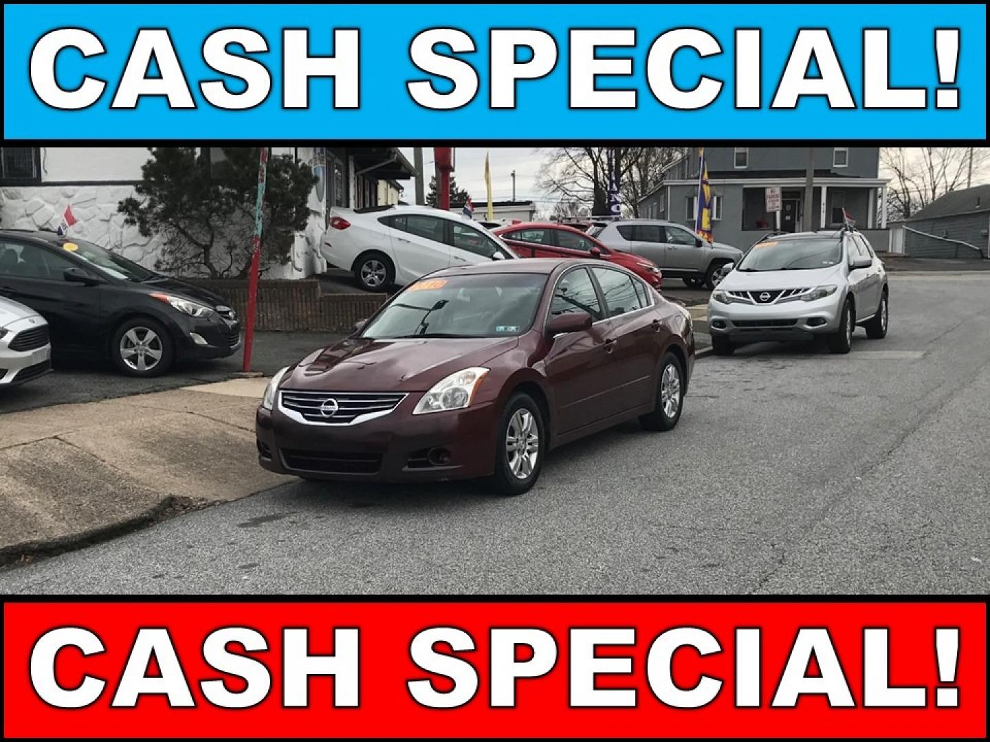 2010 Maroon /Gray Nissan Altima 2.5 (1N4AL2APXAN) , Automatic transmission, located at 577 Chester Pike, Prospect Park, PA, 19076, (610) 237-1015, 39.886154, -75.302338 - Photo#0